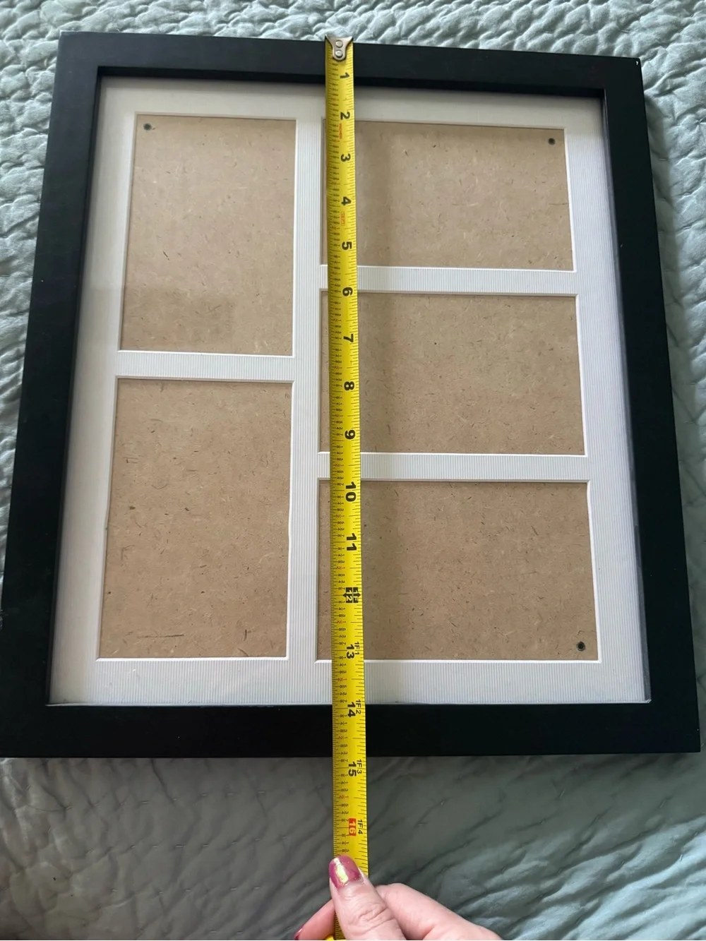 Black Multi-Opening Picture Frame - holds 5 4x6 pictures